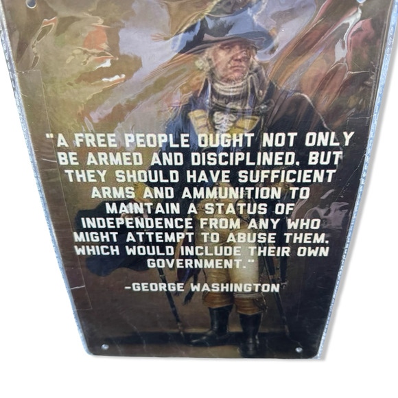 George Washington Quote Metal Sign 11.75x8 Patriotic Rustic Wall Decor Sealed - Picture 2 of 5